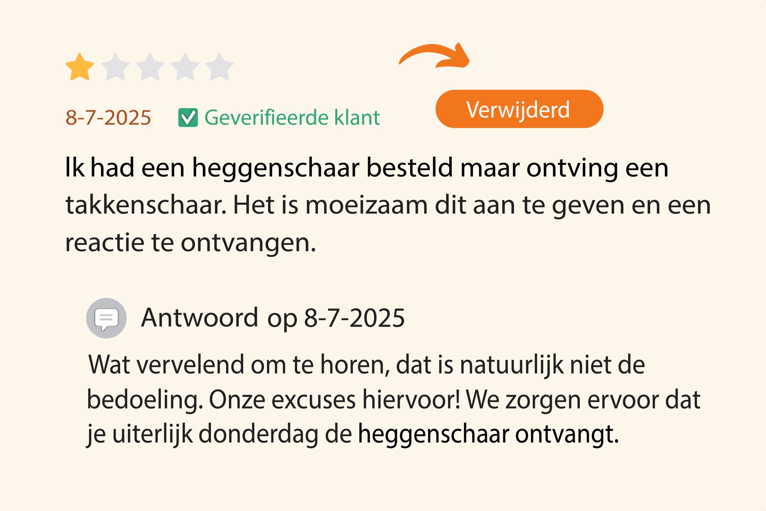 reageer-service voor reviews