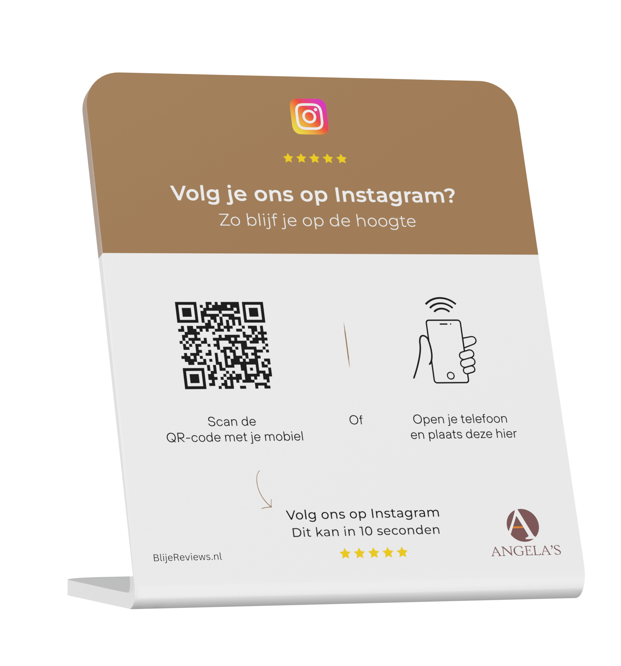 Bordje Instagram voor meer volgers