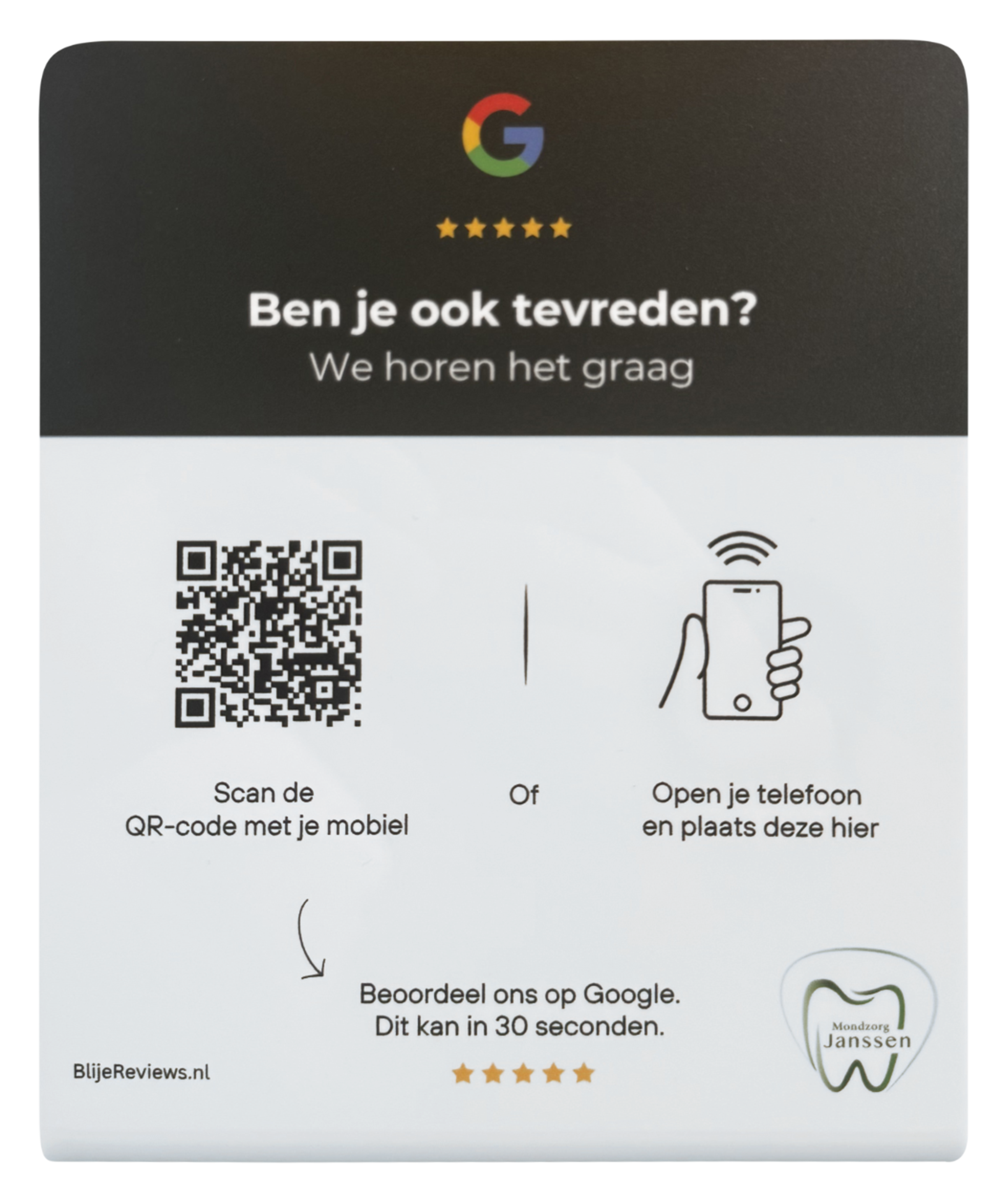 review display in zwart