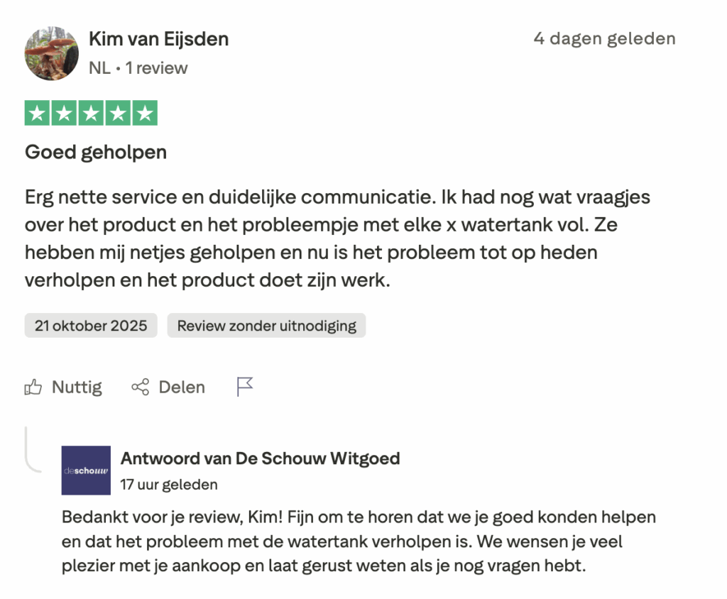 Review op Trustpilot