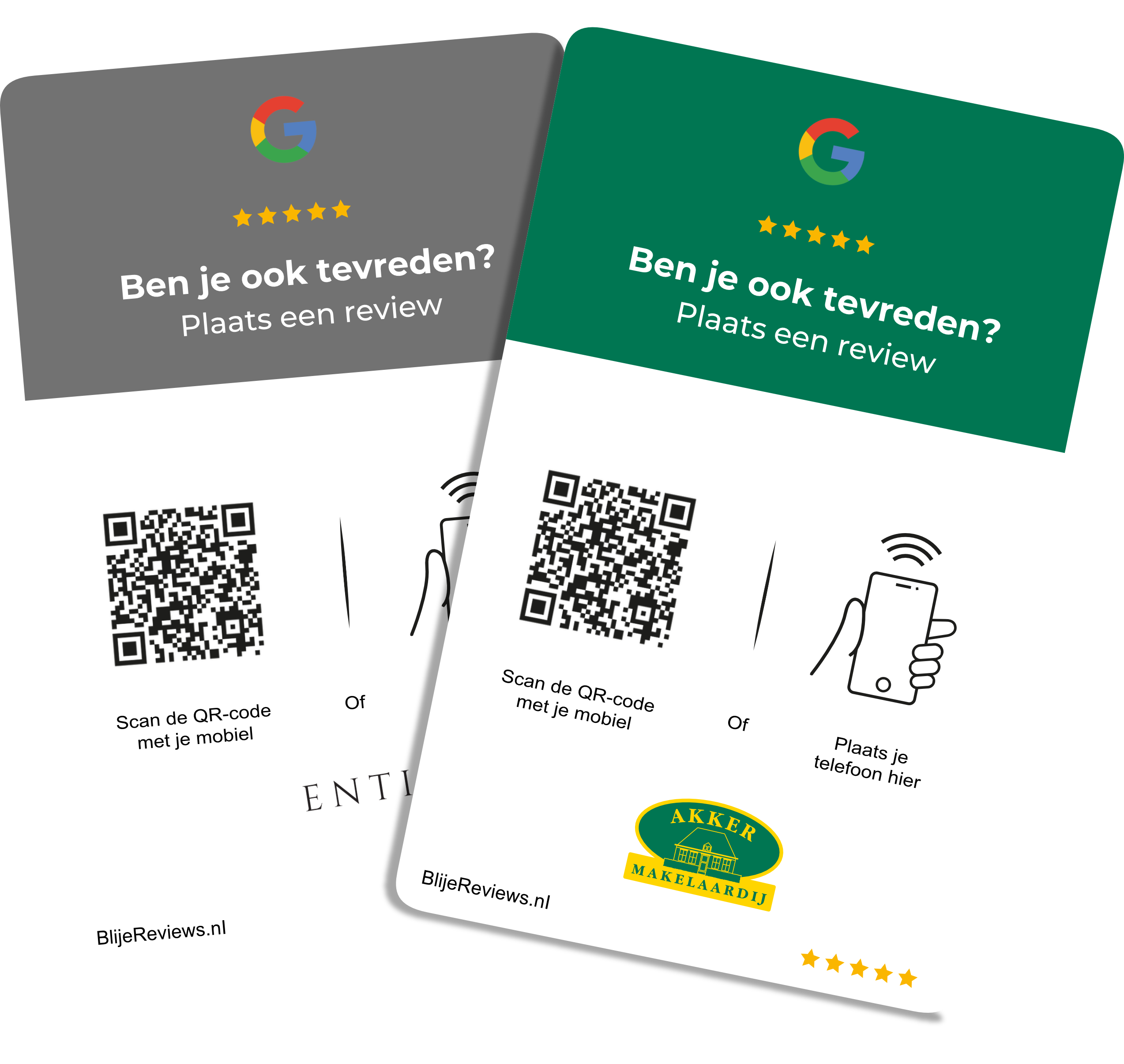 logo op de reviewkaart